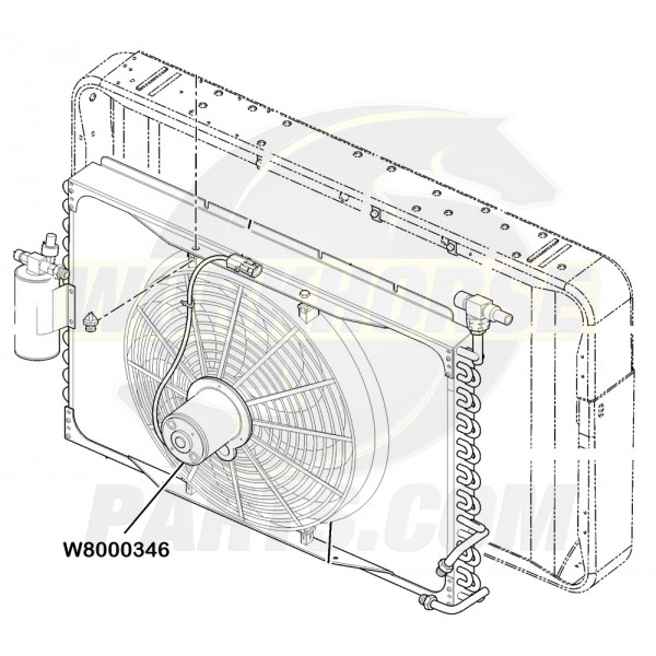 W8000346 - Electric A/C Fan Asm